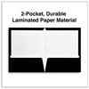 A Picture of product UNV-56416 Universal® Laminated Two-Pocket Folder Cardboard Paper, 100-Sheet Capacity, 11 x 8.5, Black, 25/Box