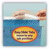 A Picture of product SMD-64626 Smead™ Easy Slide™ Hanging Folder Tab 1/3-Cut, White/Clear, 3.5" Wide, 18/Pack