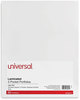 A Picture of product UNV-56417 Universal® Laminated Two-Pocket Folder Portfolios, Cardboard Paper, 100-Sheet Capacity, 11 x 8.5, White, 25/Box