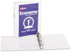 A Picture of product AVE-05806 Avery® Economy View Binder with Round Rings , 3 1" Capacity, 8.5 x 5.5, White, (5806)