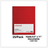 A Picture of product UNV-56420 Universal® Laminated Two-Pocket Folder Cardboard Paper, 100-Sheet Capacity, 11 x 8.5, Red, 25/Box