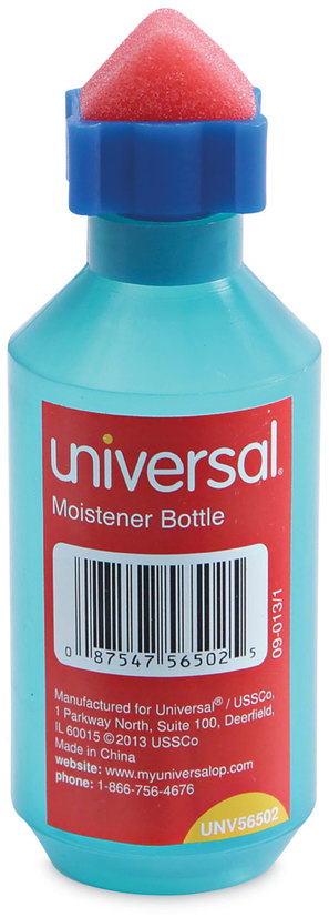 Universal - UNV56502 - Squeeze Bottle Moistener, 2 oz, Blue