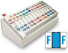 A Picture of product SMD-67070 Smead™ A-Z Color-Coded End Tab Filing Labels 1 x 1.25, White, 500/Roll, 26 Rolls/Box