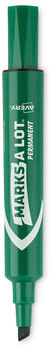 Avery® MARKS A LOT® Regular Desk-Style Permanent Marker Broad Chisel Tip, Green, Dozen (7885)