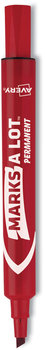 Avery® MARKS A LOT® Regular Desk-Style Permanent Marker Broad Chisel Tip, Red, Dozen (7887)