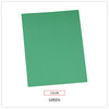 A Picture of product UNV-57117 Universal® Two-Pocket Portfolios with Prong Fasteners Tang 0.5" Capacity, 11 x 8.5, Green, 25/Box