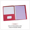 A Picture of product UNV-57118 Universal® Two-Pocket Portfolios with Prong Fasteners Tang 0.5" Capacity, 11 x 8.5, Red, 25/Box