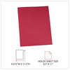 A Picture of product UNV-57118 Universal® Two-Pocket Portfolios with Prong Fasteners Tang 0.5" Capacity, 11 x 8.5, Red, 25/Box