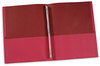 A Picture of product UNV-57118 Universal® Two-Pocket Portfolios with Prong Fasteners Tang 0.5" Capacity, 11 x 8.5, Red, 25/Box