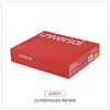 A Picture of product UNV-57118 Universal® Two-Pocket Portfolios with Prong Fasteners Tang 0.5" Capacity, 11 x 8.5, Red, 25/Box