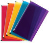 A Picture of product SMD-68181 Smead™ Self-Adhesive Poly Zip Pouch 6 x 11.25, Assorted Colors, 5/Pack