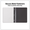 A Picture of product UNV-57120 Universal® Clear Front Report Cover with Prong Fasteners Fastener, 0.5" Capacity, 8.5 x 11, Clear/Black, 25/Box
