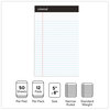 A Picture of product UNV-57300 Universal® Premium Ruled Writing Pads with Heavy Duty Back Heavy-Duty Narrow Rule, Black Headband, 50 White 5 x 8 Sheets, 12/Pack
