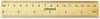 A Picture of product UNV-59024 Universal® Flat Wood Ruler Standard/Metric, 6" Long