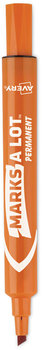 Avery® MARKS A LOT® Large Desk-Style Permanent Marker Broad Chisel Tip, Orange, Dozen (8883)
