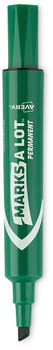 Avery® MARKS A LOT® Large Desk-Style Permanent Marker Broad Chisel Tip, Green, Dozen (8885)