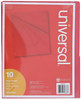 A Picture of product UNV-61683 Universal® Slash-Cut Pockets for Three-Ring Binders Jacket, Letter, 11 Pt., 8.5 x Red, 10/Pack