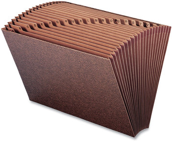 Smead™ TUFF® Expanding Files Open-Top Stadium File, 21 Sections, 1/21-Cut Tabs, Legal Size, Redrope