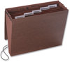 A Picture of product SMD-70540 Smead™ Six-Pocket Subject File with Insertable Tabs 5.25" Expansion, 6 Sections, Elastic Cord, 1/5-Cut Letter Size, Redrope