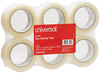 A Picture of product UNV-63500 Universal® General-Purpose Box Sealing Tape 3" Core, 1.88" x 110 yds, Clear, 6/Pack