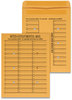 A Picture of product UNV-63570 Universal® Deluxe Interoffice Press & Seal Envelopes and #97, Two-Sided Three-Column Format, 10 x 13, Brown Kraft, 100/Box