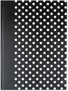 Universal® Casebound Hardcover 1-Subject Notebook, Wide/Legal Rule. Black/White Cover. 10.25 X 7.63 in. sheets. 150 pages/notebook.