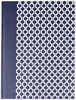 A Picture of product UNV-66351 Universal® Casebound Hardcover 1-Subject Notebook, Wide/Legal Rule. Dark Blue/White Cover. 10.25 X 7.63 in. sheets. 150 pages/notebook.