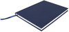 A Picture of product UNV-66352 Universal® Casebound Hardcover 1-Subject Notebook, Wide/Legal Rule. Dark Blue Linen Cover. 10.25 X 7.63 in. sheets. 150 pages/notebook.