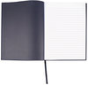 A Picture of product UNV-66353 Universal® Casebound Hardcover 1-Subject Notebook, Wide/Legal Rule. Black Linen Cover. 10.25 X 7.63 in. sheets. 150 pages/notebook.