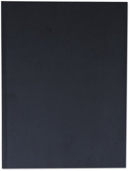 Universal® Casebound Hardcover 1-Subject Notebook, Wide/Legal Rule. Black Linen Cover. 10.25 X 7.63 in. sheets. 150 pages/notebook.