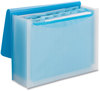 A Picture of product SMD-70869 Smead™ Poly Expanding Folders 12 Sections, Cord/Hook Closure, 1/6-Cut Tabs, Letter Size, Teal/Clear