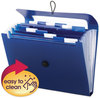 A Picture of product SMD-70902 Smead™ Step Index Organizer 12 Sections, Cord/Hook Closure, 1/6-Cut Tabs, Letter Size, Navy