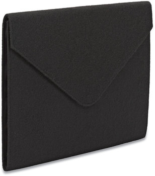 Smead™ Soft Touch Cloth Expanding Files 2" Expansion, 1 Section, Snap Closure, Letter Size, Black