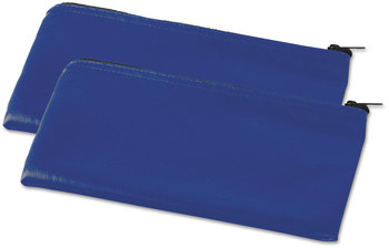Universal® Zippered Wallets/Cases Leatherette PU, 11 x 6, Blue, 2/Pack