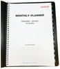 A Picture of product UNV-71001 Universal Monthly Planner 11 x 8, Black Cover, 14-Month, Dec 2023 to Jan 2025