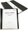 A Picture of product UNV-71001 Universal Monthly Planner 11 x 8, Black Cover, 14-Month, Dec 2023 to Jan 2025