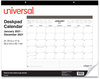 A Picture of product UNV-71002 Universal® Desk Pad Calendar, 22 x 17, White Sheets, Black Binding, Clear Corners, 12-Month (Jan to Dec): 2025