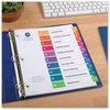 A Picture of product AVE-11082 Avery® Customizable Table of Contents Ready Index® Multicolor Dividers with Printable Section Titles Tabs, 10-Tab, 1 to 10, 11 x 8.5, White, 3 Sets