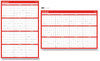 A Picture of product UNV-71004 Universal® Erasable Wall Calendar 24 x 36, White/Red Sheets, 12-Month (Jan to Dec): 2024