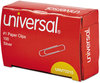 A Picture of product UNV-72210 Universal® Paper Clips #1, Smooth, Silver, 100 Clips/Box, 10 Boxes/Pack, 12 Packs/Carton