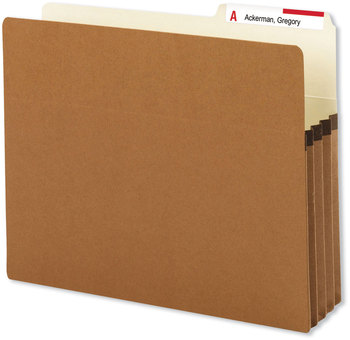 Smead™ Redrope Drop Front File Pockets with 2/5-Cut Guide Height Tabs, 3.5" Expansion, Letter Size, 25/Box