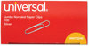 A Picture of product UNV-72240 Universal® Paper Clips Jumbo, Nonskid, Silver, 100 Clips/Box, 10 Boxes/Pack