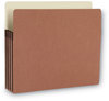 A Picture of product SMD-73205 Smead™ 100% Recycled Top Tab File Pockets 3.5" Expansion, Letter Size, Redrope, 25/Box