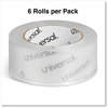 A Picture of product UNV-73000 Universal® Quiet Tape Box Sealing 3" Core, 1.88" x 109 yds, Clear, 6/Pack