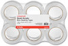 A Picture of product UNV-73000 Universal® Quiet Tape Box Sealing 3" Core, 1.88" x 109 yds, Clear, 6/Pack