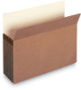 A Picture of product SMD-73206 Smead™ 100% Recycled Top Tab File Pockets 5.25" Expansion, Letter Size, Redrope, 10/Box