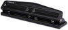 A Picture of product UNV-74323 Universal® Deluxe Punch 12-Sheet Two- and Three-Hole Adjustable 9/32" Holes, Black