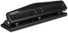 A Picture of product UNV-74323 Universal® Deluxe Punch 12-Sheet Two- and Three-Hole Adjustable 9/32" Holes, Black
