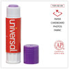 A Picture of product UNV-74748 Universal® Glue Stick Value Pack, 0.28 oz, Applies Purple, Dries Clear, 30/Pack