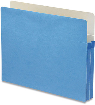 Smead™ Colored File Pockets 1.75" Expansion, Letter Size, Blue